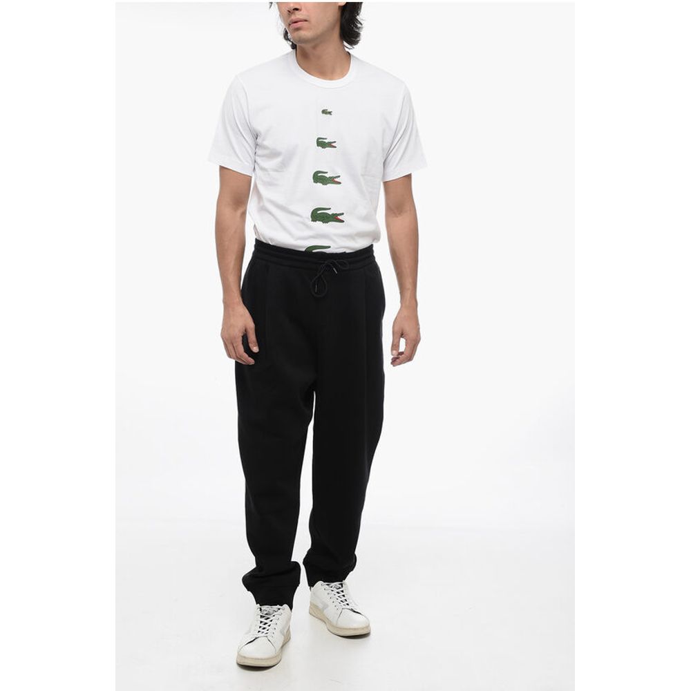 Armani EMPORIO Single-pleated Cotton Blend Sweatpants