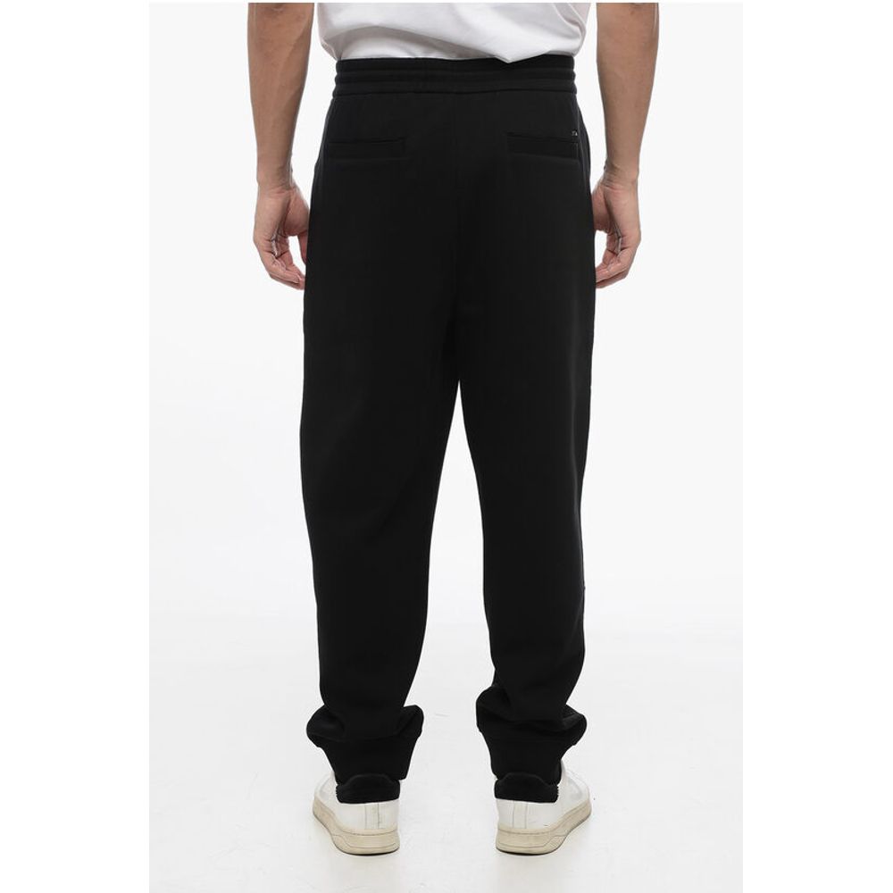Armani EMPORIO Single-pleated Cotton Blend Sweatpants