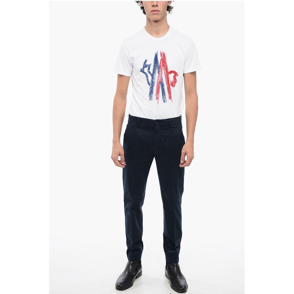 Department 5 Cotton Stretch Chinos Pants with Flap Pockets