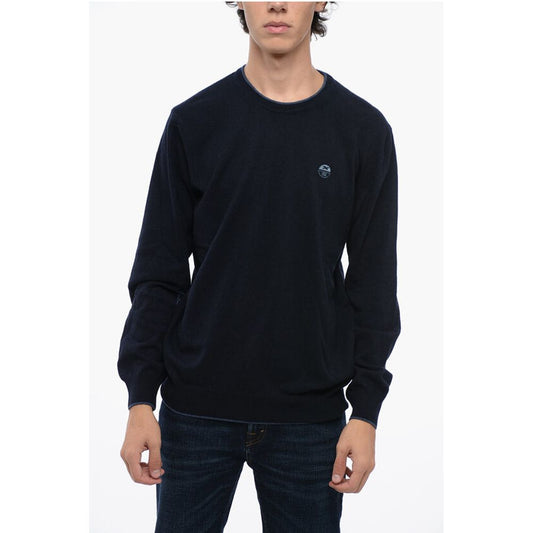 North Sails Wool Blend Crewneck Sweater with Contrasting Edges