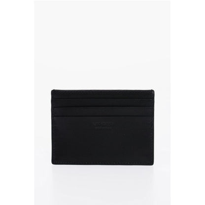 Neil Barrett Leather FAIR-ISLE THUNDERBOLT Card Holder with Contrast Prin
