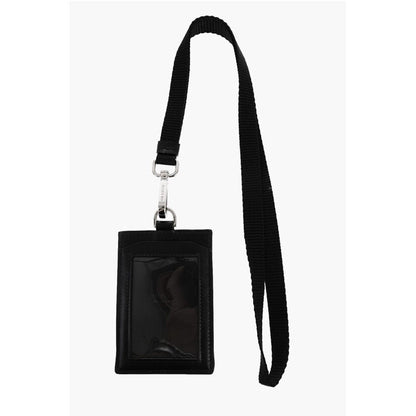 Neil Barrett Leather FAIR-ISLE THUNDERBOLT Badge Holder