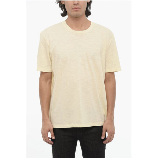 Neil Barrett Solid Color YOKE BACK MULTIYARN Crew-neck T-shirt