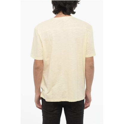 Neil Barrett Solid Color YOKE BACK MULTIYARN Crew-neck T-shirt