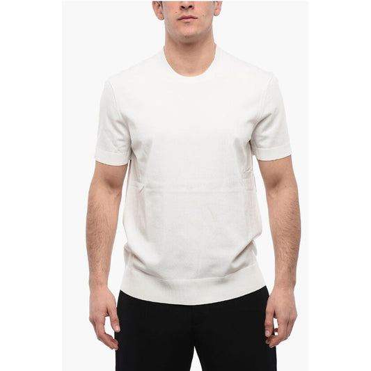 Neil Barrett Ribbed Hem TECNO Knitted T-Shirt