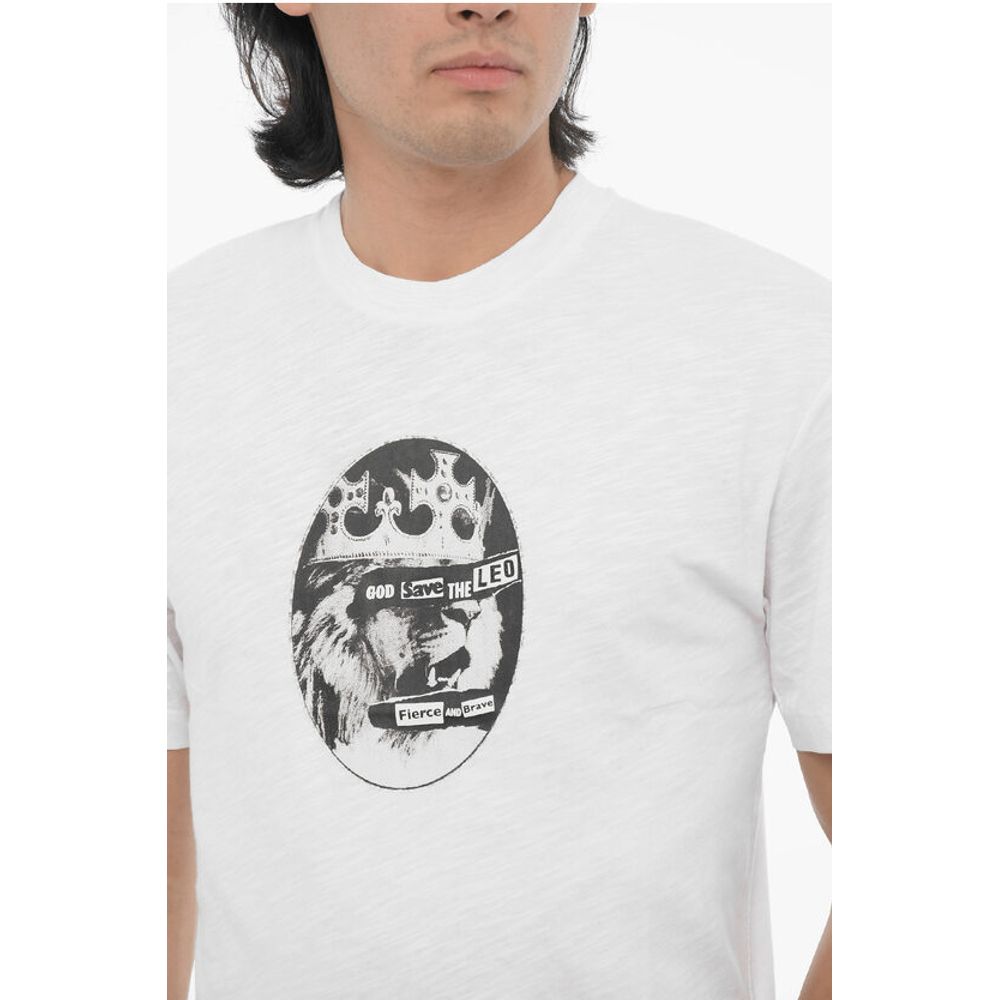 Neil Barrett Printed slim Fit ROCK BAND ZODIAC LEON Crew-neck T-shirt