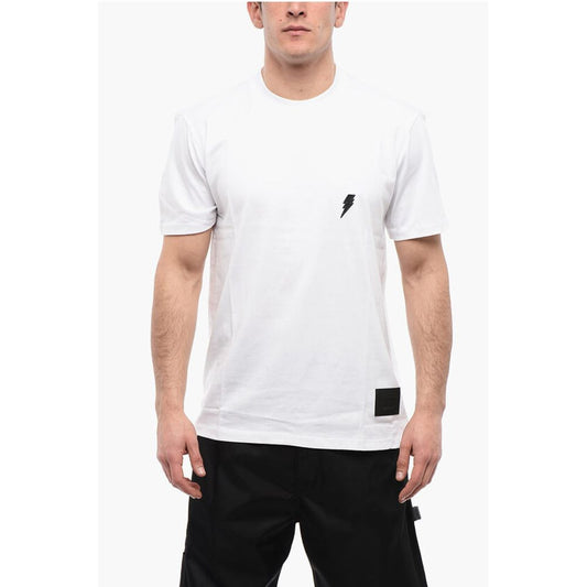 Neil Barrett BARNEYS NY X NEIL BARRETT Crew Neck BOLTED Cotton T-Shirt