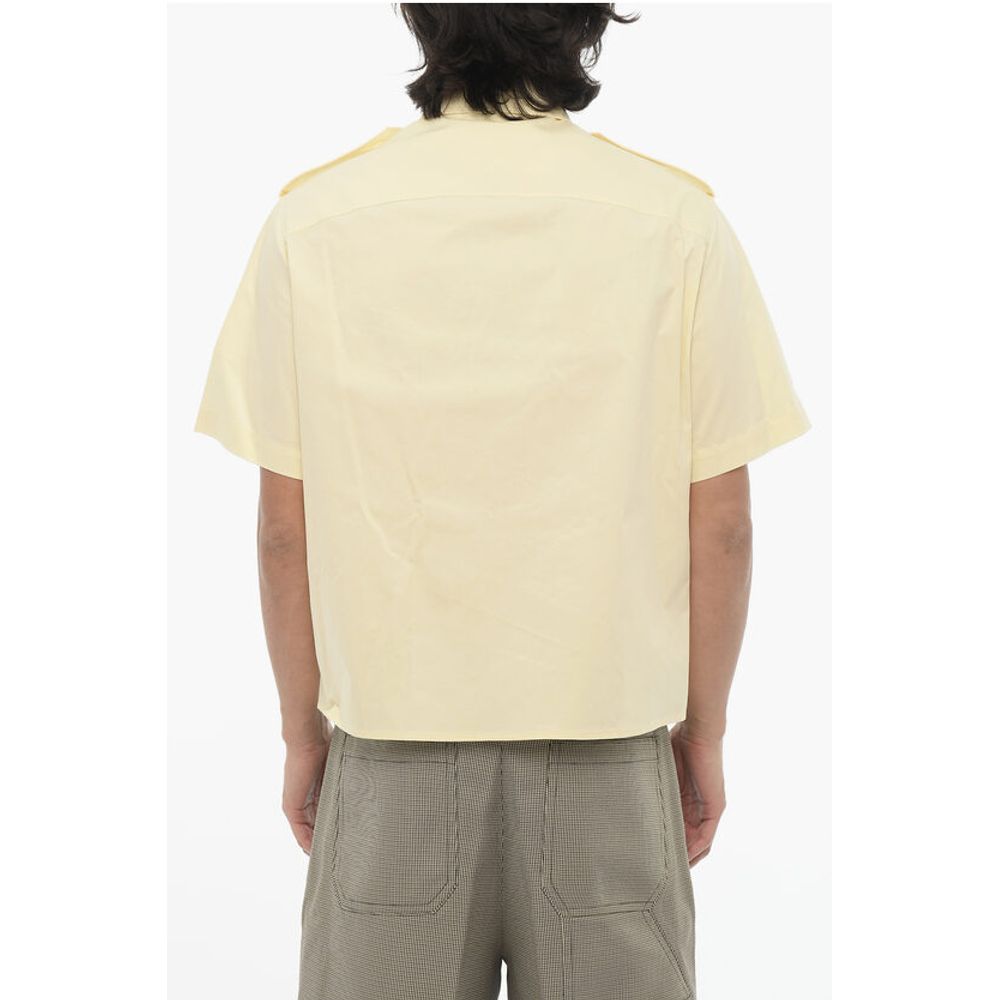 Neil Barrett Short Sleeved Loose Fit Shirt with Double Breast Pocket