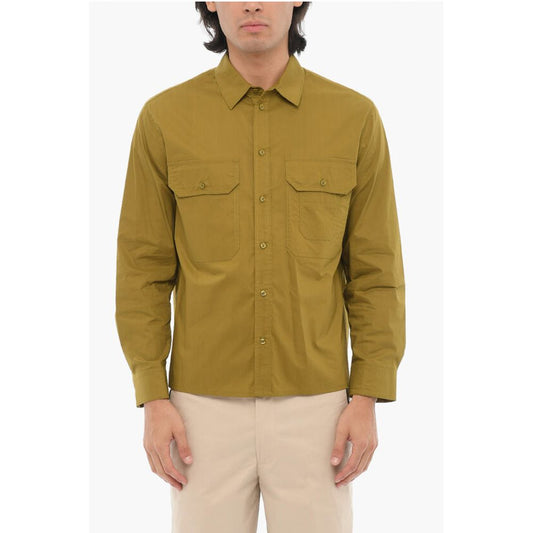 Neil Barrett Solid Color Safari Shirt with Double Breast Pockets