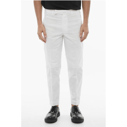 Neil Barrett Solid Color Slim Fit Chino Pants with Adjustable Ankle