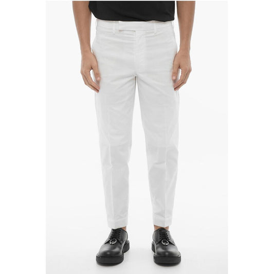 Neil Barrett Solid Color Slim Fit Chino Pants with Adjustable Ankle