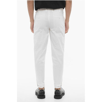 Neil Barrett Solid Color Slim Fit Chino Pants with Adjustable Ankle