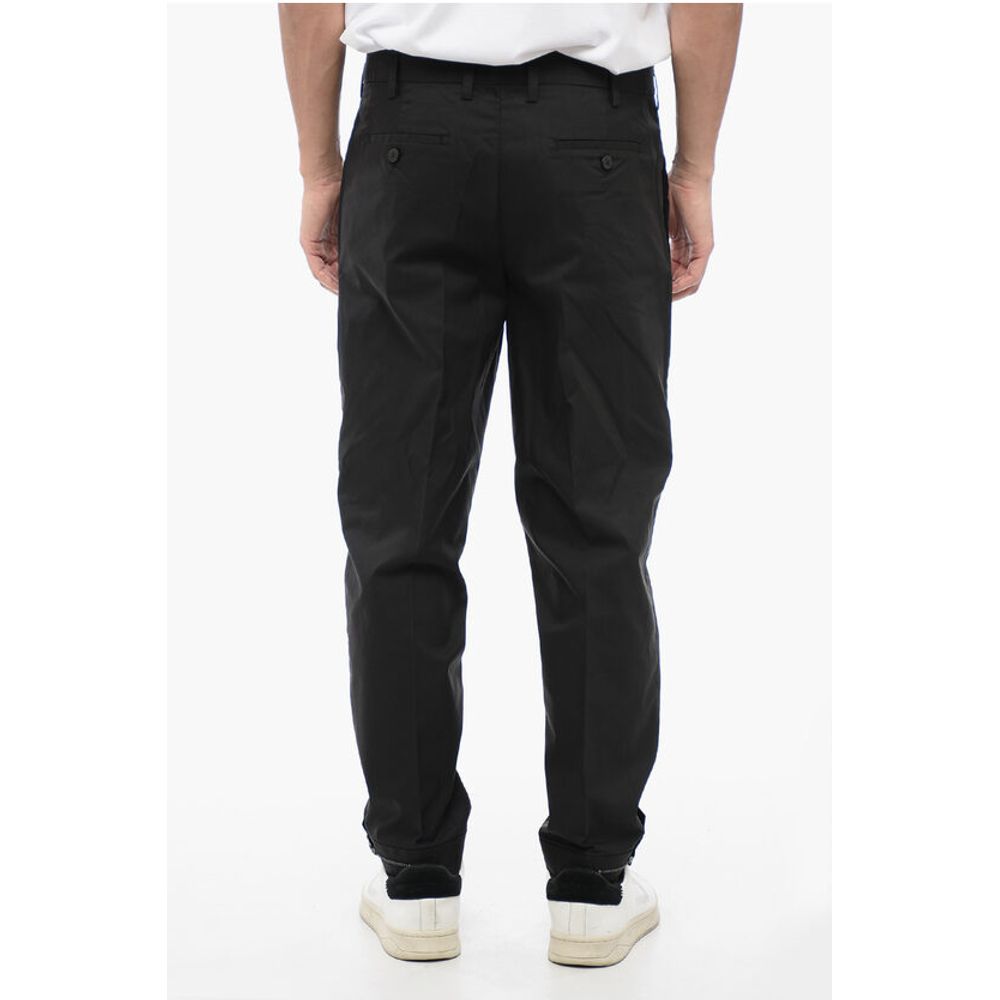 Neil Barrett Regular Rise METAL HEM Cotton Blend Pants