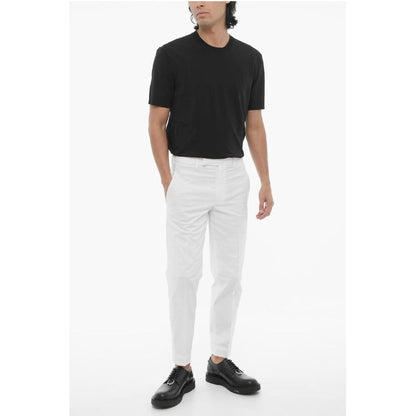 Neil Barrett Solid Color Slim Fit Chino Pants with Adjustable Ankle