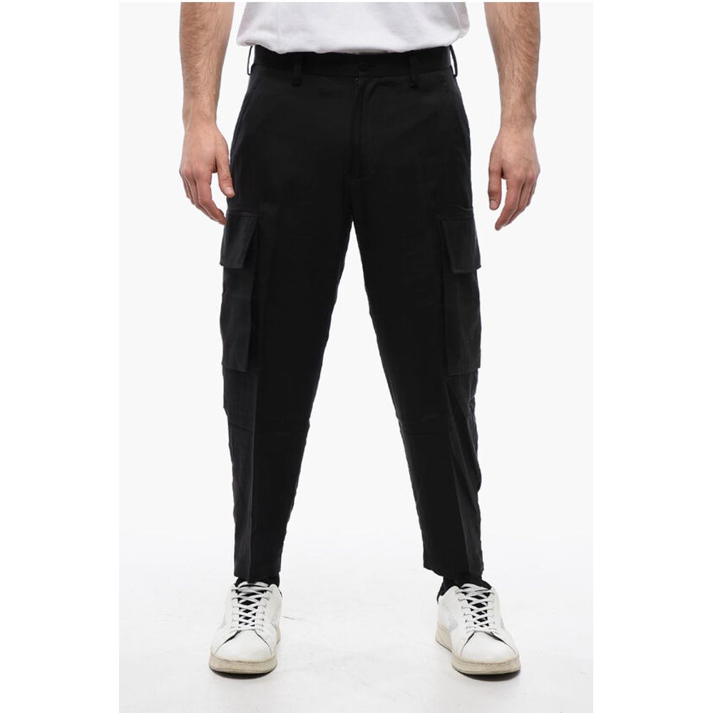 Neil Barrett Silk Blend FIREMAN Cargo Pants