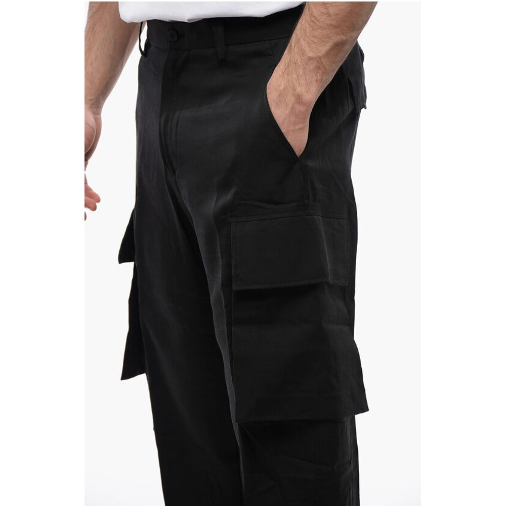 Neil Barrett Silk Blend FIREMAN Cargo Pants