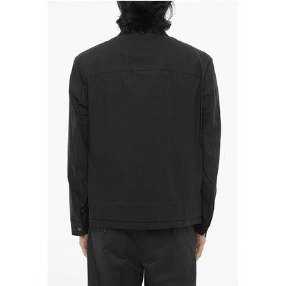 Neil Barrett Solid Color Overshirt with Zip Closure