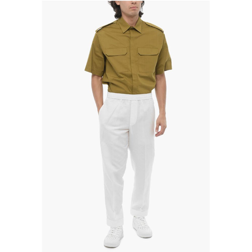 Neil Barrett Slim Fit REM Pants with Elastic Waistband