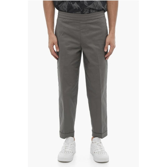 Neil Barrett Low-Waist Slim Fit Pants with Drawstring Waist