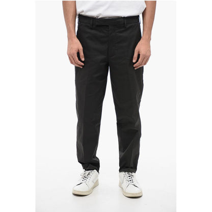 Neil Barrett Cotton Blend Slim Fit Pants with Tape Detail