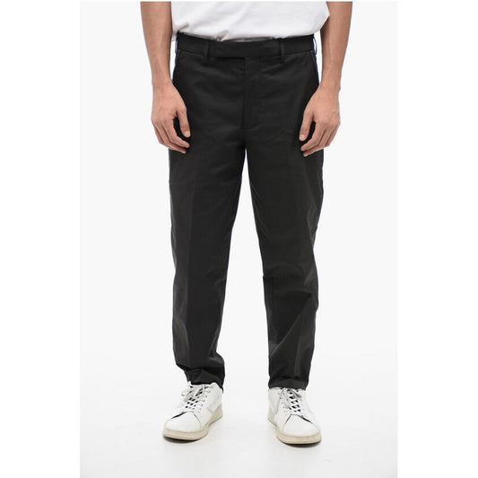 Neil Barrett Cotton Blend Slim Fit Pants with Tape Detail