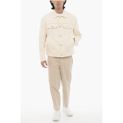 Neil Barrett Slim Fit Cotton Twill Jacket with Logoed Buttons