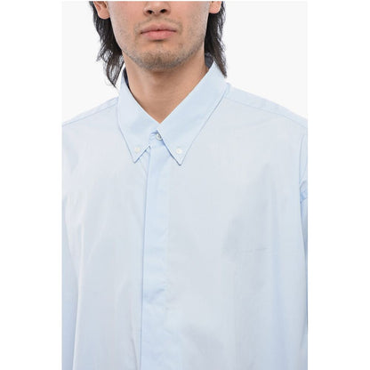 Ami Alexandre Mattiussi Button-down Cotton Shirt with Hidden Buttoning