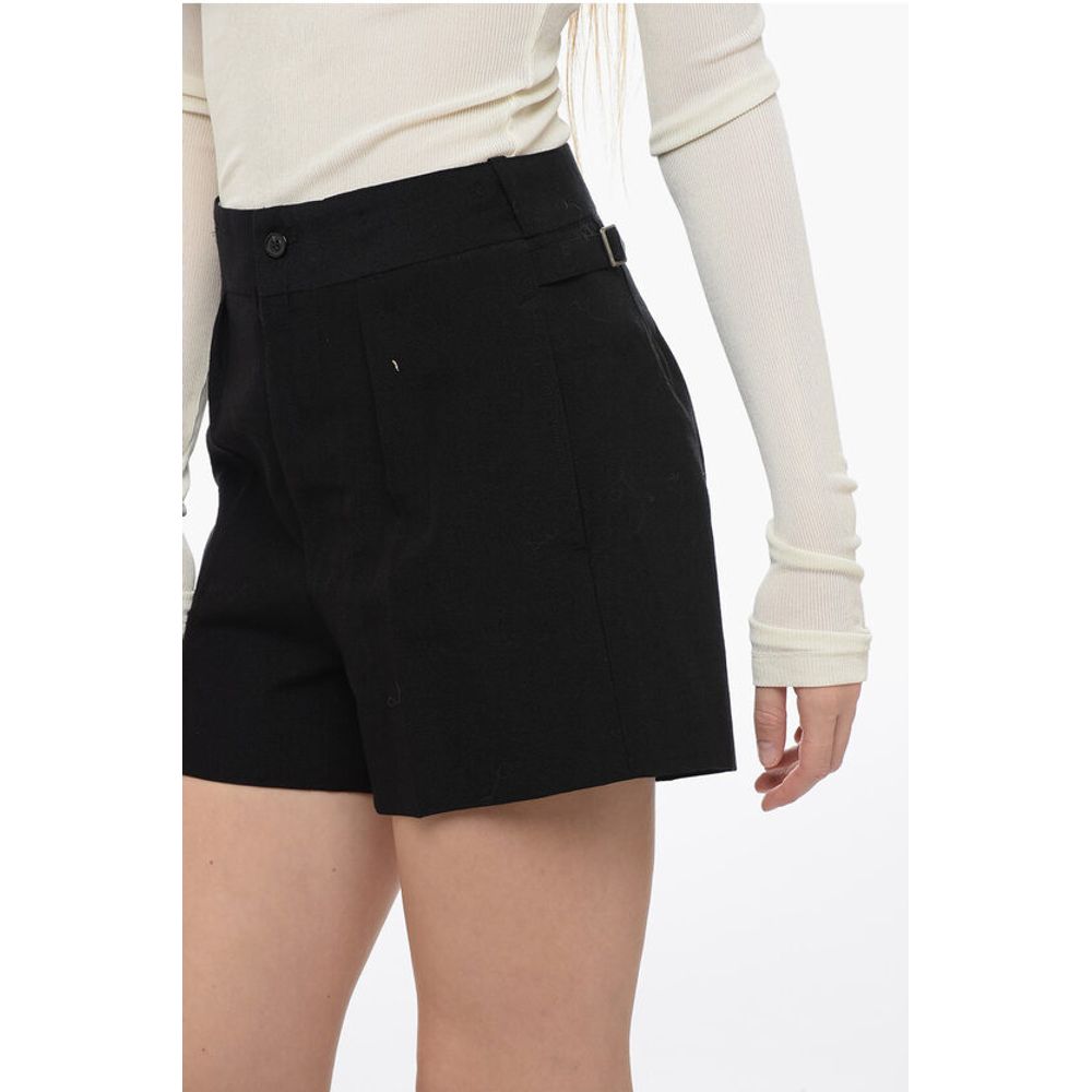 Maison Margiela MM0 Single-pleated Wool Blend Shorts