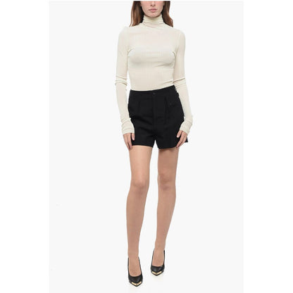 Maison Margiela MM0 Single-pleated Wool Blend Shorts