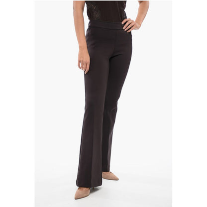 Avenue Montaigne Stretchy High-Waist Pants with Flared Fit