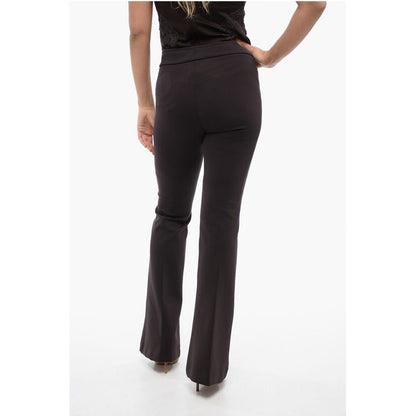 Avenue Montaigne Stretchy High-Waist Pants with Flared Fit