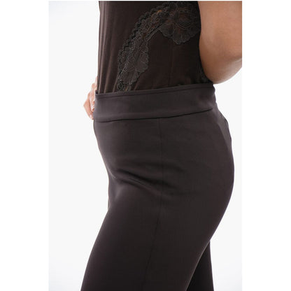Avenue Montaigne Stretchy High-Waist Pants with Flared Fit