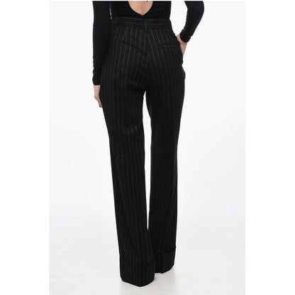 The Andamane Single-pleated Palazzo Pants with Lurex Pinstriped Motif