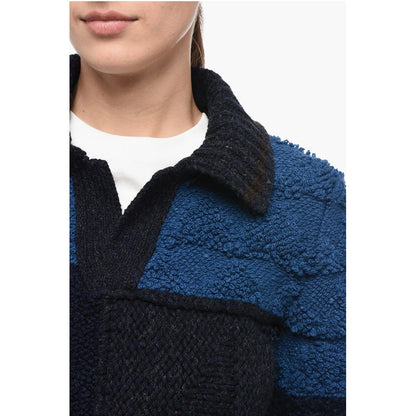 Bottega Veneta Polo Neck Wool Crop Pullover