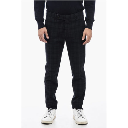 Berwich Slim Fit MORELLO Pants with Check Motif