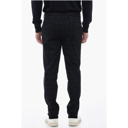 Berwich Slim Fit MORELLO Pants with Check Motif