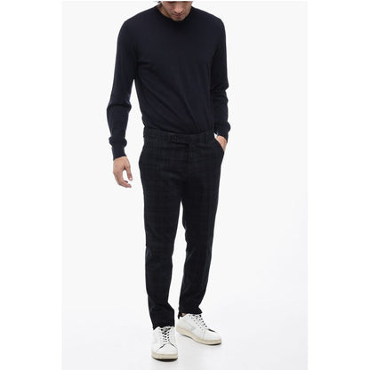 Berwich Slim Fit MORELLO Pants with Check Motif
