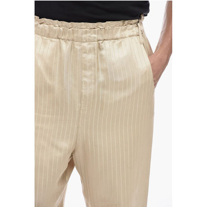 Saint Laurent Stripped Tailoring Pants with Drawstring