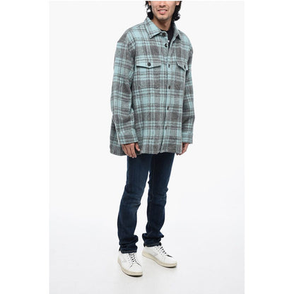 Ami Alexandre Mattiussi Virgin Wool Overshirt with Check Motif
