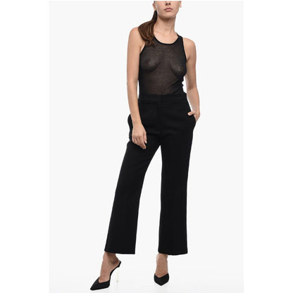 Jil Sander Serge Wool Cropped PantsPantaloni Crop in Lana Serge