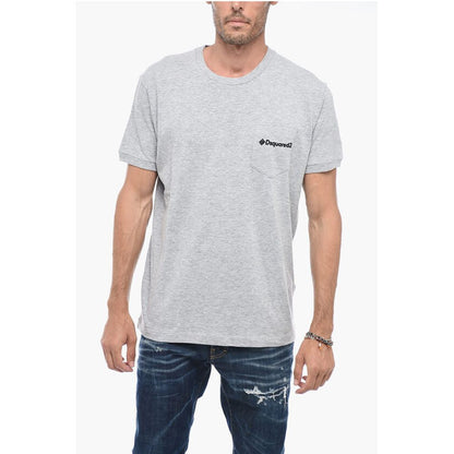 Dsquared² Crewneck T-Shirt with Logoed Chest Pocket