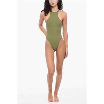 The Attico Buckle Logoed One-Piece Swimsuit