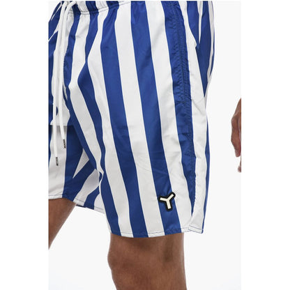 Yes I Am Stripe-patterned Swimshorts