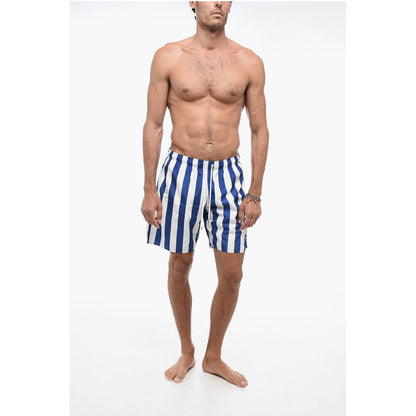 Yes I Am Stripe-patterned Swimshorts