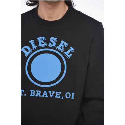 Diesel Felpa Girocollo S-GINN-K35 In Cotone Garzato Con Stampa Logo