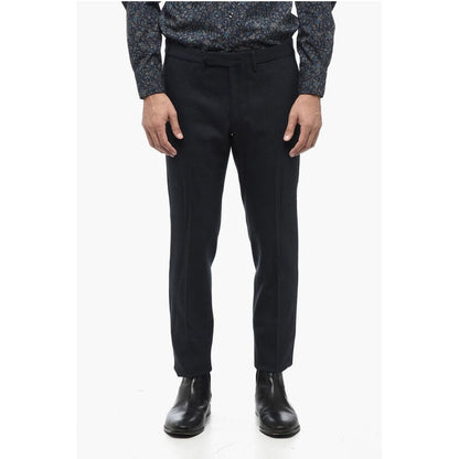 Santaniello Prince of Wales Motif Pants with Belt Loops