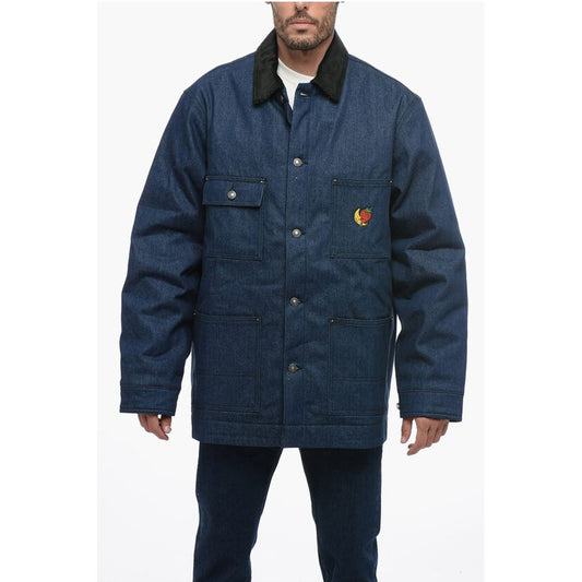 Sky High Farm Denim Utility Jacket with Velvet Collar