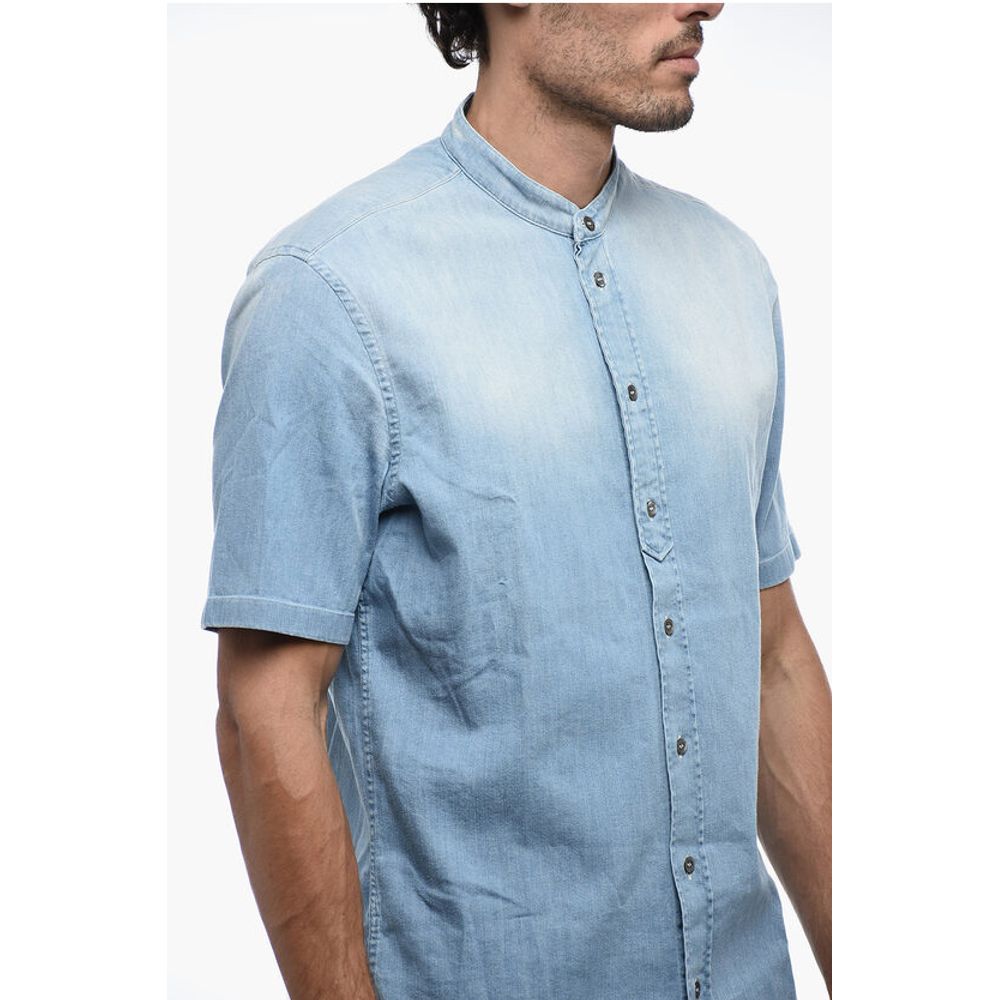 Dondup Denim Shirt with Mandarin Collar