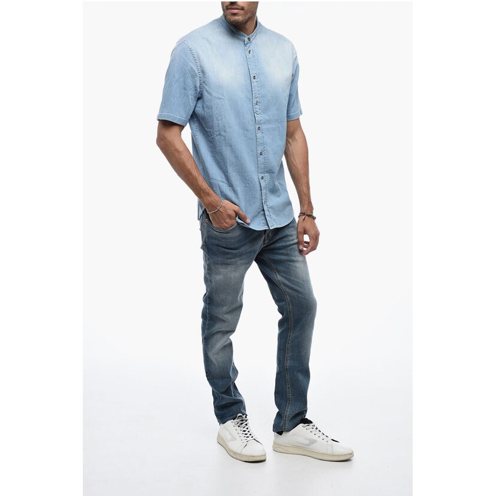 Dondup Denim Shirt with Mandarin Collar