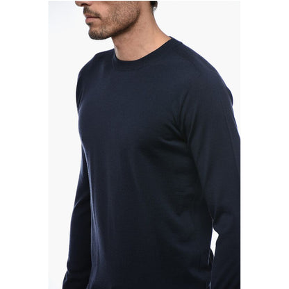 Peserico Virgin Wool Sweater with Striped Cuffs